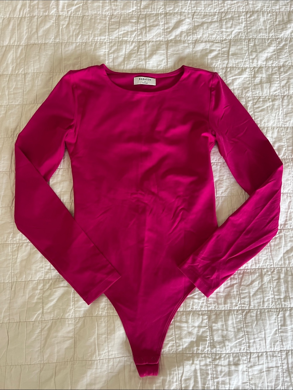 Babaton Hot fuschia pink onesie long sleeve top small S